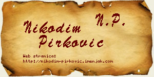 Nikodim Pirković vizit kartica